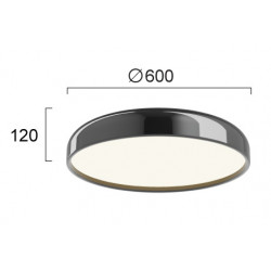 LUBINIS LED ŠVIESTUVAS ALENSA D60 60W JUODAS pigiau