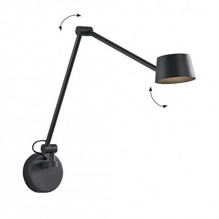 SIENINIS LED ŠVIESTUVAS VIOKEF SAVINA 9W JUODAS 4329600