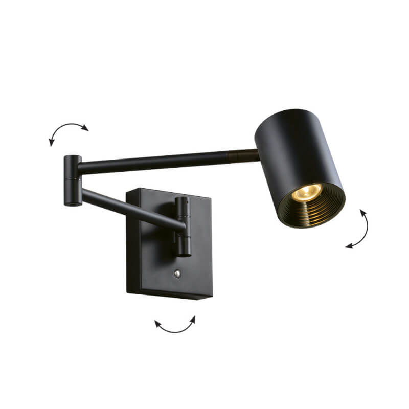 SIENINIS LED ŠVIESTUVAS VIOKEF MELINA LONG 8W JUODAS 4335300