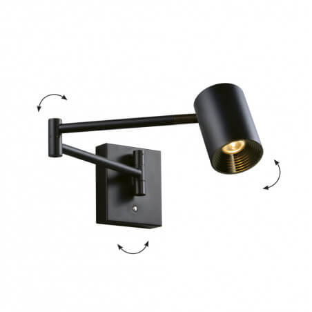 SIENINIS LED ŠVIESTUVAS VIOKEF MELINA LONG 8W JUODAS 4335300
