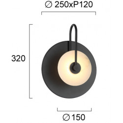 SIENINIS LED ŠVIESTUVAS ELINA D25 6W JUODAS pigiau