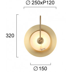 SIENINIS LED ŠVIESTUVAS ELINA D25 6W ŽALVARIO SPALVOS pigiau