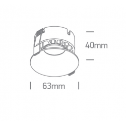 ĮLEIDŽIAMAS LED ŠVIESTUVAS 10107DX/W/V 7W CCT BALTAS pigiau