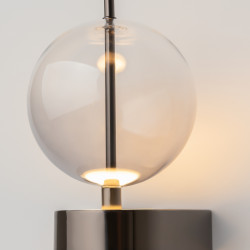 SIENINIS LED ŠVIESTUVAS DOUBLE MOON 8W DŪMINTO STIKLO SPALVOS kaina