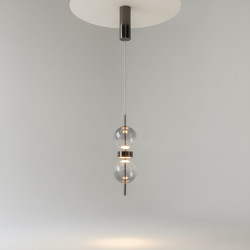 PAKABINAMAS LED ŠVIESTUVAS DOUBLE MOON 8W DŪMINTO STIKLO SPALVOS pigiau