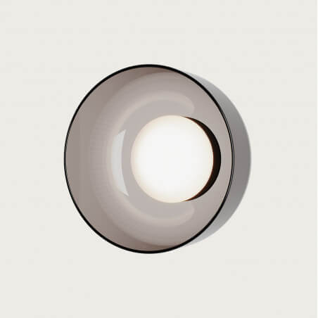 SIENINIS LED ŠVIESTUVAS AROMAS IPON 10W DŪMINTO STIKLO SPALVOS A1316/NEG/GREY