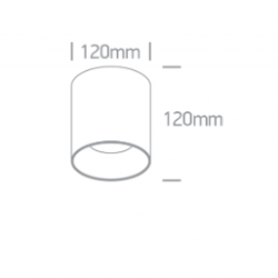 LUBINIS LED ŠVIESTUVAS 12125R/B/V 25W JUODAS kaina