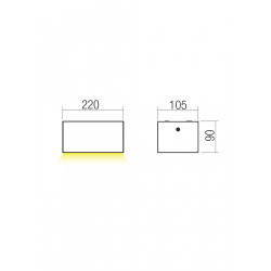 SIENINIS LED ŠVIESTUVAS LIMAS L22 12W CCT BALTAS skubiai