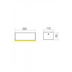 SIENINIS LED ŠVIESTUVAS LIMAS L30 20W CCT JUODAS skubiai