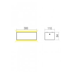 SIENINIS LED ŠVIESTUVAS LIMAS L30 40W CCT RUDAS skubiai