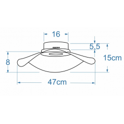 LUBINIS LED ŠVIESTUVAS MEDUSA D50 30W JUODAS internetu
