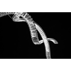 PAKABINAMAS LED ŠVIESTUVAS SPARK SPIRAL D110 280W CHROMO SPALVOS kaina