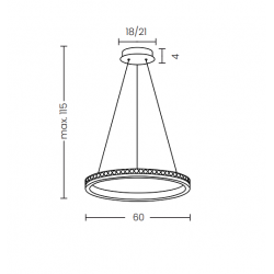PAKABINAMAS LED ŠVIESTUVAS CAMELIA D60 41W VARIO SPALVOS pristatymas