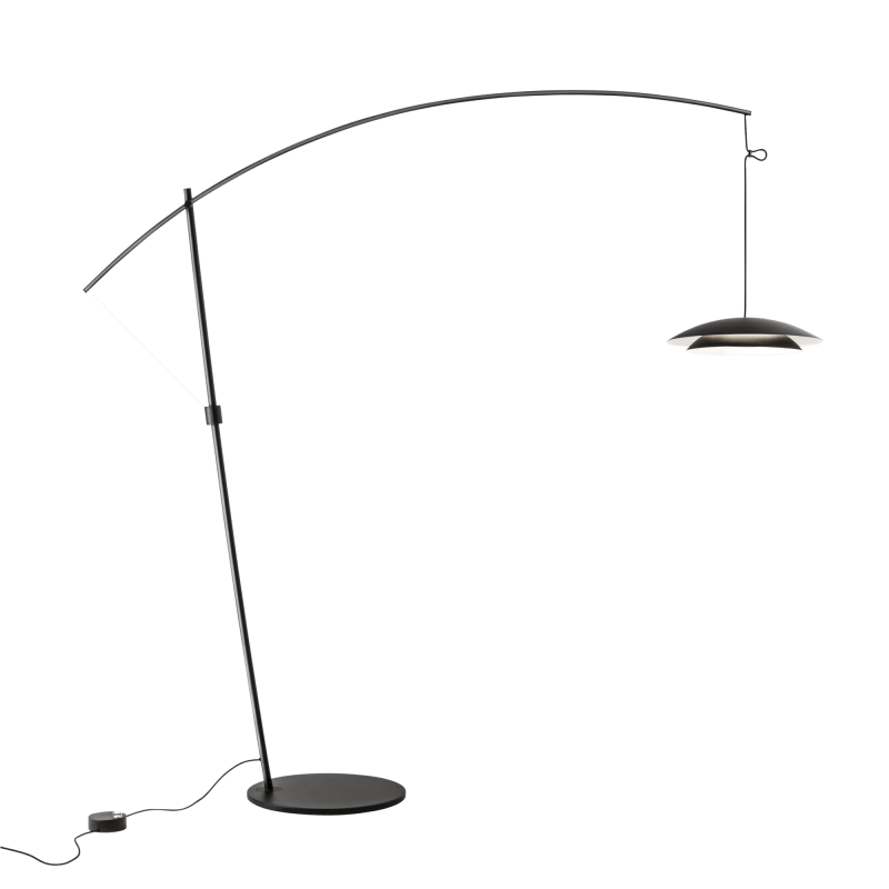 PASTATOMAS ŠVIESTUVAS NOWAY 25,4W JUODAS PUSH DIM 25-8566-05-05