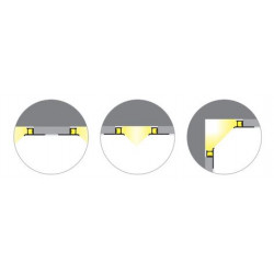 LED PROFILIS OMNI10 AC2 PRIGLAISTOMAS, 3M, ANODUOTAS ALIUMINIS pristatymas