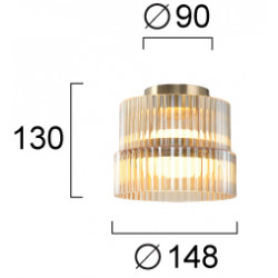 LUBINIS LED ŠVIESTUVAS LUXE D14,8 12W ŽALVARIO | GINTARO SPALVOS pigiau