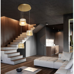 PAKABINAMAS LED ŠVIESTUVAS LUXE 3 34W ŽALVARIO | GINTARO SPALVOS kaina