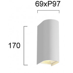 SIENINIS LED ŠVIESTUVAS AZORES 1 10W BALTAS kaina