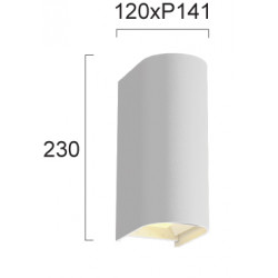 SIENINIS LED ŠVIESTUVAS AZORES 2 20W BALTAS kaina