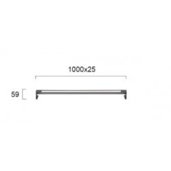 SIENINIS LED ŠVIESTUVAS LEVI WALL WASHER L100 15W TAMSIAI PILKAS kaina