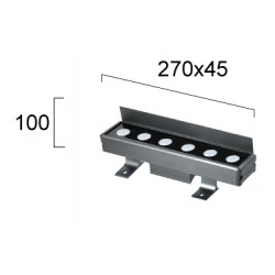 SIENINIS LED ŠVIESTUVAS MARVEL WALL WASHER L27 7W TAMSIAI PILKAS kaina