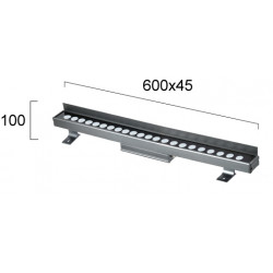 SIENINIS LED ŠVIESTUVAS MARVEL WALL WASHER L60 13W TAMSIAI PILKAS pigiau