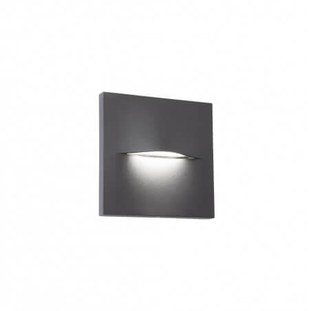SIENINIS LED ŠVIESTUVAS VIOKEF VITA SQUARE 3W TAMSIAI PILKAS 4298400
