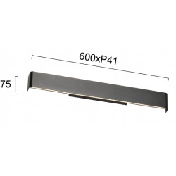 SIENINIS LED ŠVIESTUVAS MONTANA L60 20W TAMSIAI PILKAS pigiau