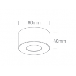 Lubinis LED šviestuvas apvalus 12107VA/B/W 7W JUODAS kaina