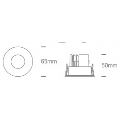 ĮLEIDŽIAMAS LED ŠVIESTUVAS 10107PA/W/C 6,5W 4000K BALTAS kaina