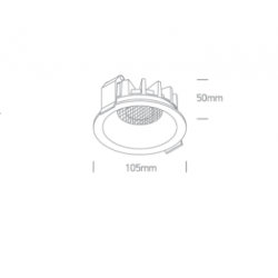 ĮLEIDŽIAMAS LED ŠVIESTUVAS 10114DH/W/V 14W CCT BALTAS pigiau