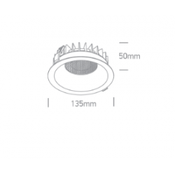 ĮLEIDŽIAMAS LED ŠVIESTUVAS 10120DH/W/V 20W CCT BALTAS pigiau