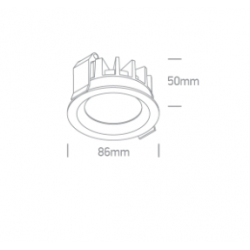 ĮLEIDŽIAMAS LED ŠVIESTUVAS 10110BX/W/V 10W CCT BALTAS kaina