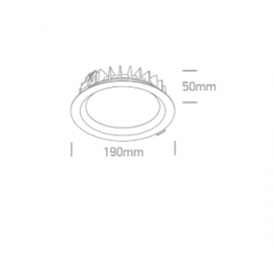 ĮLEIDŽIAMAS LED ŠVIESTUVAS 10125BX/B/V 25W CCT JUODAS pigiau