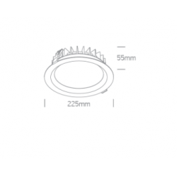ĮLEIDŽIAMAS LED ŠVIESTUVAS 10130BX/B/V 30W CCT JUODAS pigiau