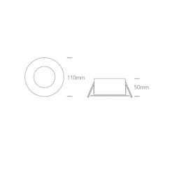 ĮLEIDŽIAMAS LED ŠVIESTUVAS 10118GA/W/V 18W CCT BALTAS kaina