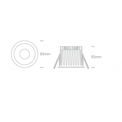 ĮLEIDŽIAMAS LED ŠVIESTUVAS 10112G/W/V 12W CCT BALTAS pigiau