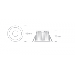 ĮLEIDŽIAMAS LED ŠVIESTUVAS 10118G/W/V 18W CCT BALTAS kaina