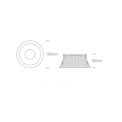 ĮLEIDŽIAMAS LED ŠVIESTUVAS 10135G/B/V 35W CCT JUODAS pigiau
