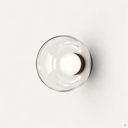 SIENINIS LED ŠVIESTUVAS IPON 10W JUODAS | SKAIDRUS