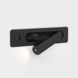 SIENINIS LED ŠVIESTUVAS KETA 3,2W USB-C JUODAS kaina