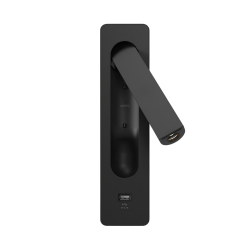SIENINIS LED ŠVIESTUVAS KETA 3,2W USB-C JUODAS