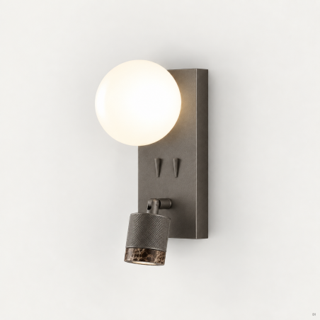 SIENINIS LED ŠVIESTUVAS AROMAS TEA 2 TAMSIAI PILKAS A1337/2/GR/MARRON