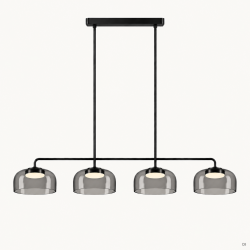 PAKABINAMAS LED ŠVIESTUVAS IPON 40W JUODAS | DŪMINTO STIKLO SPALVOS
