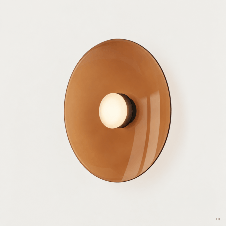 SIENINIS | LUBINIS LED ŠVIESTUVAS AROMAS BETTY D40 10W JUODAS | GINTARO SPALVOS A1338/NEG/AMBAR