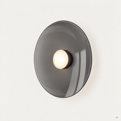 SIENINIS | LUBINIS LED ŠVIESTUVAS BETTY D40 10W JUODAS | DŪMINTO STIKLO SPALVOS