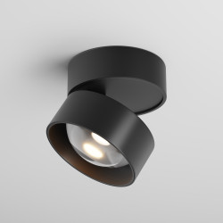 LUBINIS KRAIPOMAS LED ŠVIESTUVAS LENS 12W JUODAS kaina