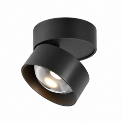 LUBINIS KRAIPOMAS LED ŠVIESTUVAS LENS 12W JUODAS