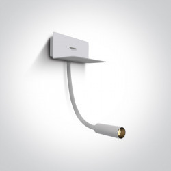 Sieninis LED šviestuvas LED su USB įkrovimo lizdu white