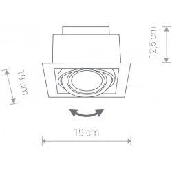 ĮLEIDŽIAMAS KRAIPOMAS ŠVIESTUVAS DOWNLIGHT ES111 JUODAS kaina